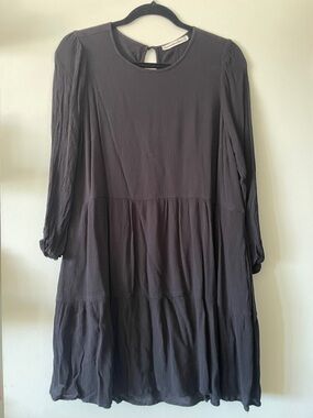 Abercrombie & Fitch|Black 3/4 Sleeve Boho Dress|Large|EUC